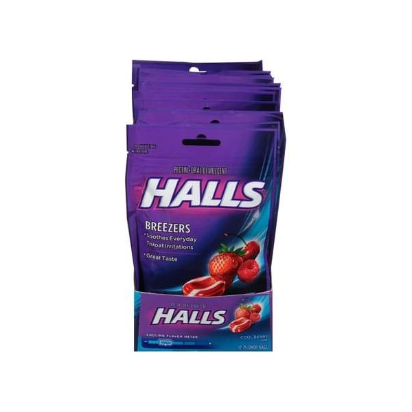 Halls Halls Breezers Cool Berry Cough Drops 25 Count, PK48 62158 Zoro